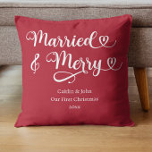 Getrouwd en Blij Kerstmis in ons eerste jaar als p Kussen