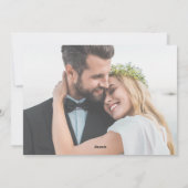 Getrouwd En Blij Pasgetrouwd Kerst Foto Feestdagenkaart (Achterkant)