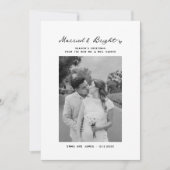 Getrouwd en Bright Bow Foto Kerst Passen getrouwd Feestdagenkaart (Voorkant)