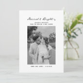 Getrouwd en Bright Bow Foto Kerst Passen getrouwd Feestdagenkaart (Staand voorkant)