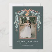 Getrouwd en Bright Pas getrouwd Kerstkaart (Voorkant)