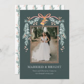 Getrouwd en Bright Pas getrouwd Kerstkaart (Voorkant / Achterkant)