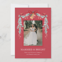 Getrouwd en Bright Pas getrouwd Kerstkaart