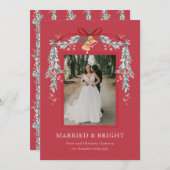 Getrouwd en Bright Pas getrouwd Kerstkaart (Voorkant / Achterkant)