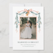 Getrouwd en Bright Pas getrouwd Kerstkaart (Voorkant)