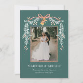 Getrouwd en Bright Pas getrouwd Kerstkaart (Voorkant)