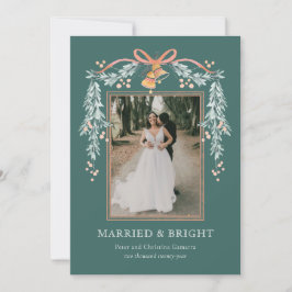 Getrouwd en Bright Pas getrouwd Kerstkaart