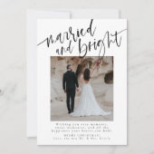 Getrouwd en Bright Pas getrouwd Kerstmis Kaart (Voorkant)