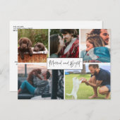 Getrouwd en Bright Pas getrouwd paar Foto Feestdagenkaart (Voorkant / Achterkant)