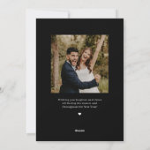 Getrouwd en Bright Pas getrouwd Vakantie Fotokaart Feestdagenkaart (Achterkant)