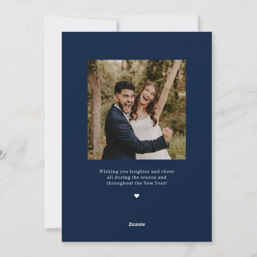 Getrouwd en Bright Pas getrouwd Vakantie Fotokaart Feestdagenkaart (Achterkant)