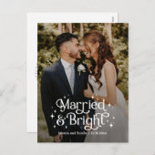 Getrouwd en Bright Pas getrouwd Vakantie Kaart Bri (Voorkant / Achterkant)