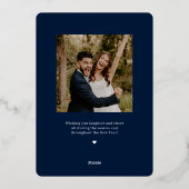 Getrouwd en Bright REAL FOLIE Pas getrouwd Vakanti Folie Feestdagenkaart (Achterkant)