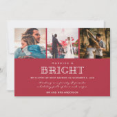 Getrouwd en Bright We Eloped Christmas Kaart (Voorkant)