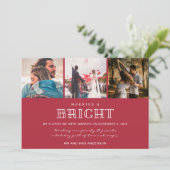 Getrouwd en Bright We Eloped Christmas Kaart (Staand voorkant)