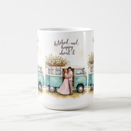 Getrouwd en Gelukkige Camper Mok (Midden)