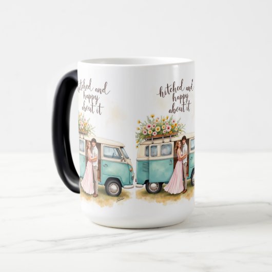 Getrouwd en Gelukkige Camper Mok (Voorkant links)