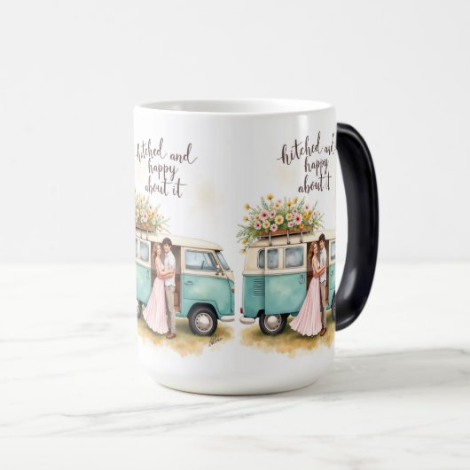 Getrouwd en Gelukkige Camper Mok (Voorkant rechts)