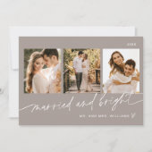 Getrouwd en helder bruiloft vakantie Kaart (Voorkant)