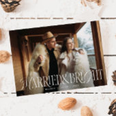 Getrouwd en Helder  Elegantie Bruiloft Feestdagenkaart