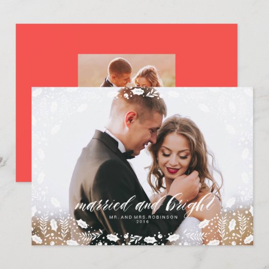 GETROUWD EN HELDER foto vakantie kaart (Voorkant / Achterkant)