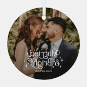 Getrouwd en helder gepersonaliseerd foto Ornament (Achterkant)
