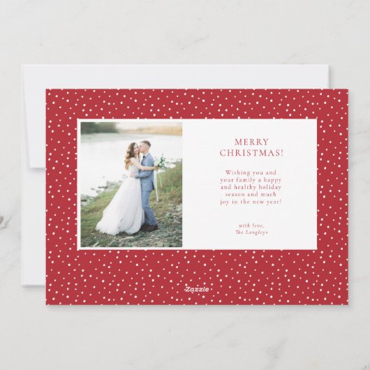 Getrouwd en Helder Kerstmis Multi-Photo Holiday Feestdagenkaart (Achterkant)