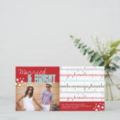 Getrouwd en Helder Liefde Vrede Vreugde Kussen Fot Feestdagenkaart (Staand voorkant)