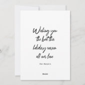 Getrouwd en Helder Minimale Foto Feestdagenkaart (Achterkant)