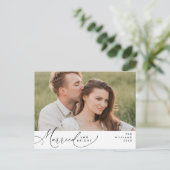 Getrouwd en helder, Modern Script Photo Holiday Briefkaart (Staand voorkant)