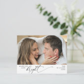 Getrouwd en helder, Modern Script Photo Holiday Briefkaart (Staand voorkant)