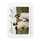 Getrouwd en helder script foto magneet (Verticaal)