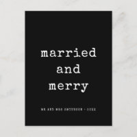 Getrouwd en Merry minimalistische typemachine lett