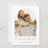 Getrouwd en stralend elegante Kerstmis fotokaart Kaart (Voorkant)