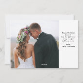 Getrouwd en Stralend | Hand Getekende Script Twee  Feestdagenkaart (Achterkant)