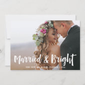 Getrouwd en Stralend | Handgetekende Script Twee F Feestdagenkaart (Voorkant)