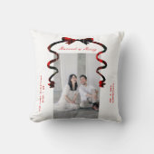 Getrouwd en vrolijk boog foto Kerst nieuw getrouwd Kussen (Voorkant)