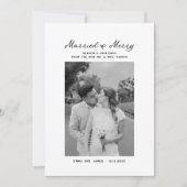 Getrouwd en vrolijk boog foto kerst Passen getrouw Feestdagenkaart (Voorkant)