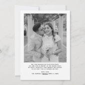 Getrouwd en vrolijk boog foto kerst Passen getrouw Feestdagenkaart (Achterkant)