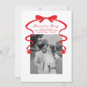 Getrouwd en vrolijk boog foto kerst Passen getrouw Feestdagenkaart (Voorkant)