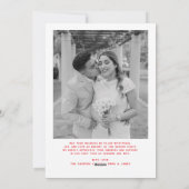 Getrouwd en vrolijk boog foto kerst Passen getrouw Feestdagenkaart (Achterkant)