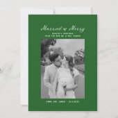 Getrouwd en vrolijk boog foto kerst Passen getrouw Feestdagenkaart (Voorkant)