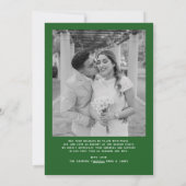 Getrouwd en vrolijk boog foto kerst Passen getrouw Feestdagenkaart (Achterkant)