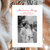 Getrouwd en vrolijk boog foto kerst Passen getrouw Feestdagenkaart