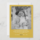 Getrouwd en vrolijk boog foto kerst Passen getrouw Feestdagenkaart (Achterkant)