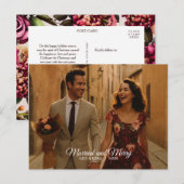 Getrouwd en vrolijk Briefkaart (Voorkant / Achterkant)