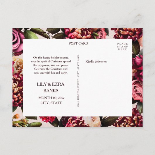 Getrouwd en vrolijk Briefkaart (Achterkant)