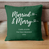 Getrouwd en vrolijk eerste kerstfeest Jonggehuwd G Kussen