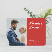 Getrouwd en vrolijk | Eerste kerstkaart (Staand voorkant)