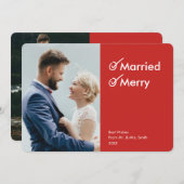 Getrouwd en vrolijk | Eerste kerstkaart (Voorkant / Achterkant)